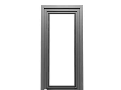 Modern Metal Glass Panel Window 3D model