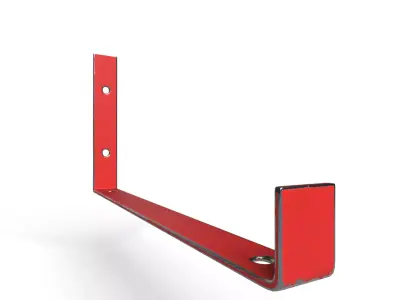 J-shaped shelf bracket 2 color 3D model