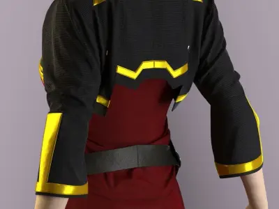 Si-Fi Future Clothes - 41 Marvelous Designer and Clo3D 3D model