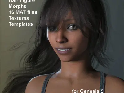 Rosalina Hair for G8F and G9 3D model