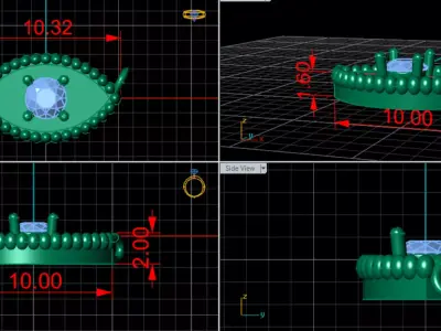 Eye Pendant 3D Model Free 3D print model