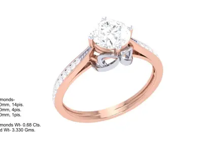  Women Ring MTL 3dm STL OBJ FBX Details 3D print model 12