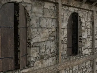 Medieval house  3D model 2