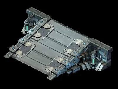 Mechanical Building - Slope 02 3D model