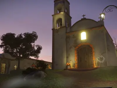 Day of the Dead Graveyard Low-poly 3D model