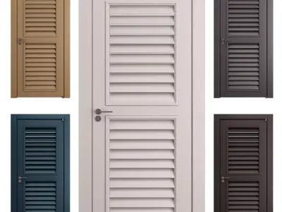 Interior doors blinds 02 3D model