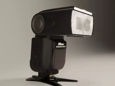 S00084 Nikon Speedlight SB-910 Low-poly 3D model