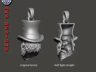 Animal Pendant jewelry Magician guerilla v153 3D print model