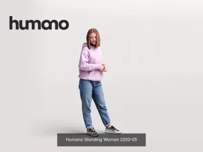 Humano 6-Pack - STANDING PEOPLE - 6x 3D models A