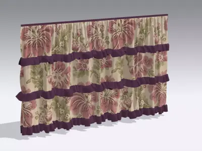 Curtain Low-poly 3D model 53
