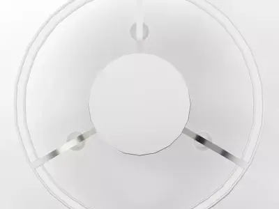 Jude 3-Light Drum Pendant - Polished Nickel and Clear Glass Low-poly 3D model