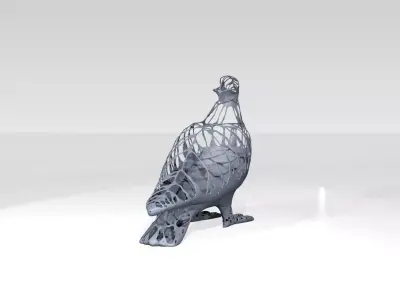 Dove Dust Voronoi 3D model