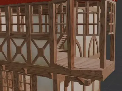 Medieval Town Square 3D model