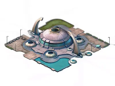 Future World - Life Battery Module Institute 01 3D model