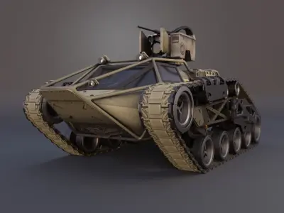 Sci-fi Tank Ripsaw 3D model