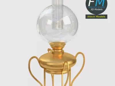 Oil lamp 3D model