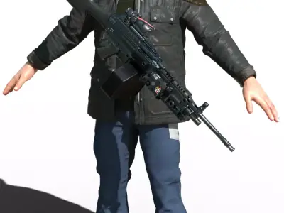 T-800 VETERAN Action Hero Soldie 3D model