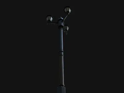 Street Lamp Low-Poly 3d model Low-poly 3D model