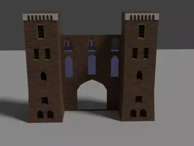 Royal Gate  Low-poly 3D model