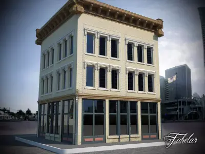 Building 02 Low-poly 3D model