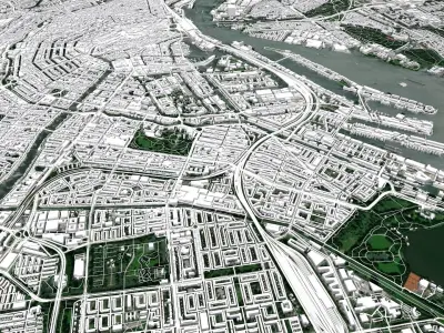 Cityscape Amsterdam Netherland 3D model