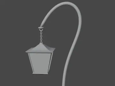 Lantern with candle 3D model