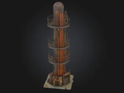 Rusty Stasis Chamber  A Forgotten Capsule from a Dystopian Past 3D model purchase