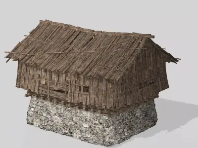 Thatch Hut House 10 For Games and Films 3D Model Low-poly 3D model
