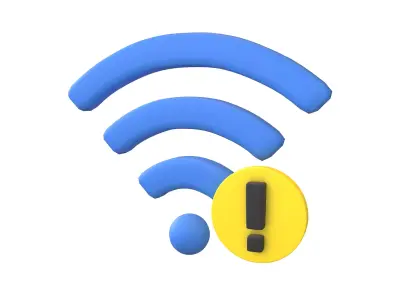 Wifi Problem Symbol v1 008 Low-poly 3D model