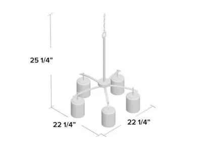 Mcraney Light Dimmable Classic Traditional Chandelier Free 3D model