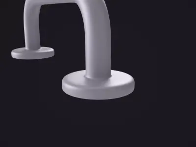 Simple Metal Handle 3D model