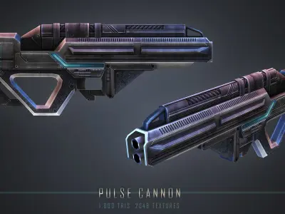 Pulse Cannon  Low-poly 3D model