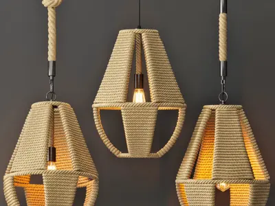 LOFT ROPE CHANDELIER 3D model