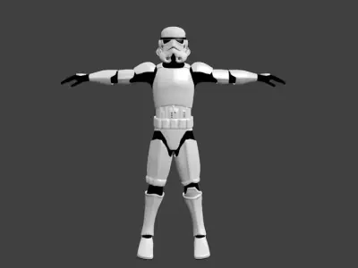 Stormtrooper - Video Game Animation Model Low-poly 3D model