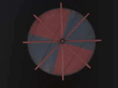 Soviet Merry Go Round 3D Model Low-poly 3D model