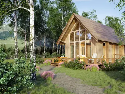Wood House 3D model