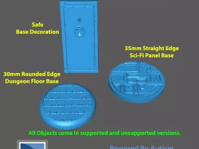 Marvel Crisis Protocol - Batman Miniature Game Bases and Safe Free 3D print model