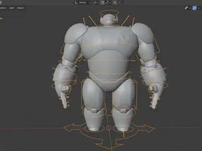 Big hero 6 - Red Baymax rigged 3D model