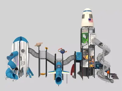 Playground for children 05 3D model