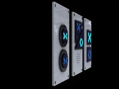 Door Buttons Free Free low-poly 3D model