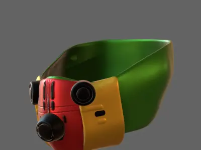 Gas mask helmet 3d model scifi Low-poly  Low-poly 3D model 215