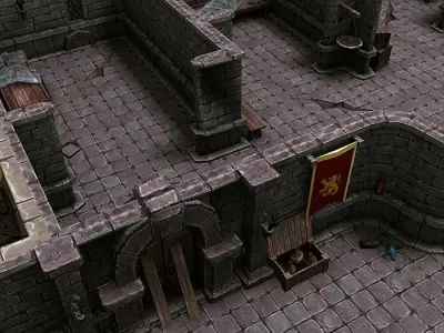 3DRT - Dungeon Master Construction Kit  Low-poly 3D model