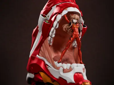 Asuka and Eva diorama 3D Print 3D print model