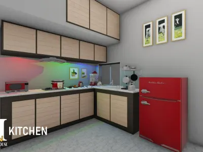 3 Marla House Low-poly 3D model