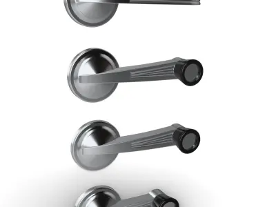 AMT 1955 Chevy Door Handles n Winders set 3D print model