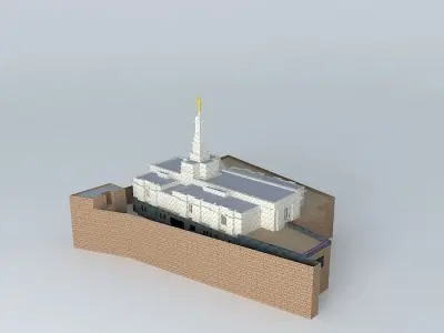 LDS. Temple Fukuoka , Japan. Templo Mormon. 88th.operating  t... Free 3D model