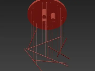 Shangai Hanging lamp G gold 3D model