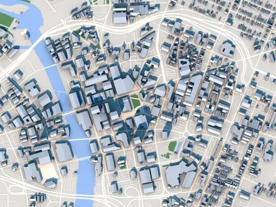 Rochester City in New York State USA 3D model
