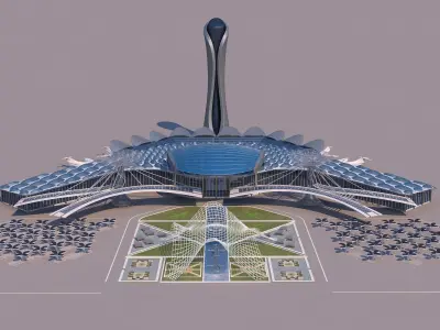 0190 - Airport Building  3D model