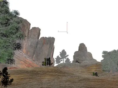 Sand Grass Dune desert landscape sahara area terrain mountain 3D model